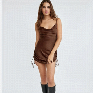 Aritzia Wilfred Only Brown Silky Slip Dress XS
